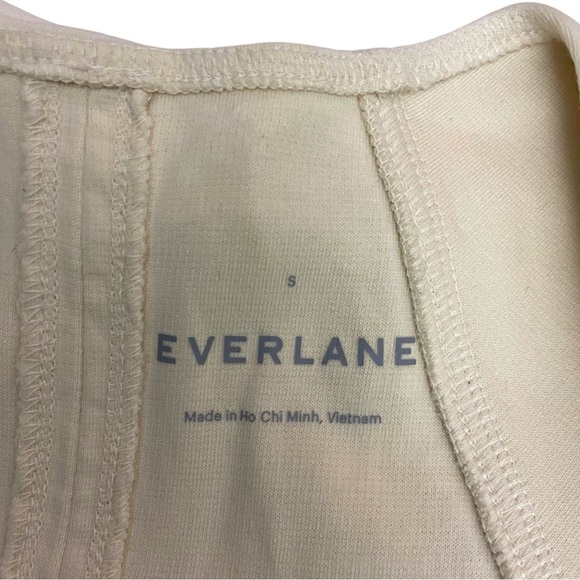 Everlane The ’90s Mini Dress Light Beige Cream Size S Mini Short Square Neck - Picture 7 of 9